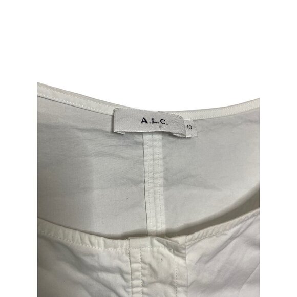 A.L.C. Kyrie White Cotton Top-sz 10 - Picture 6 of 12